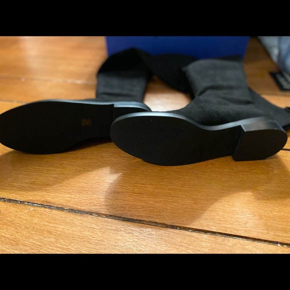 NWT Brand New Stuart Weitzman Black Suede Over-the-Knee Boots 9M - Picture 5 of 8